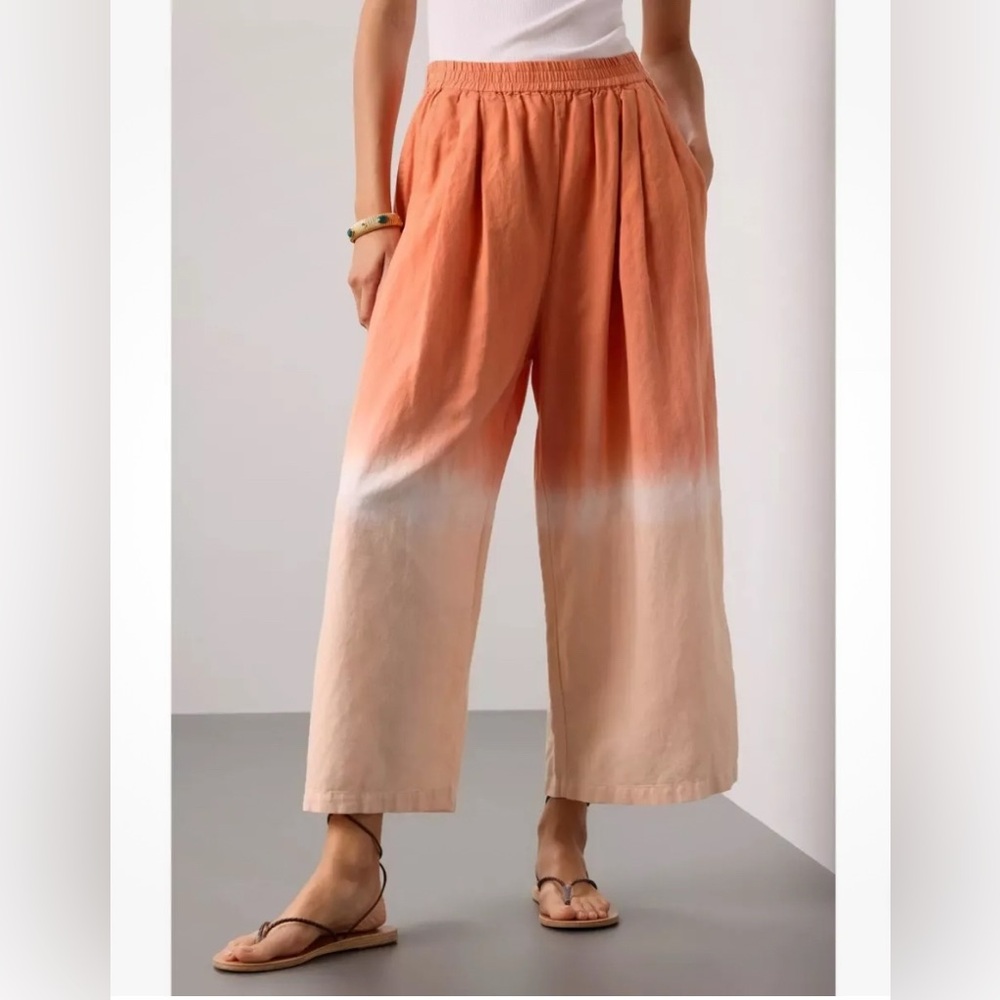 Women's Ombre Wide-Leg Pants - Coral Peach